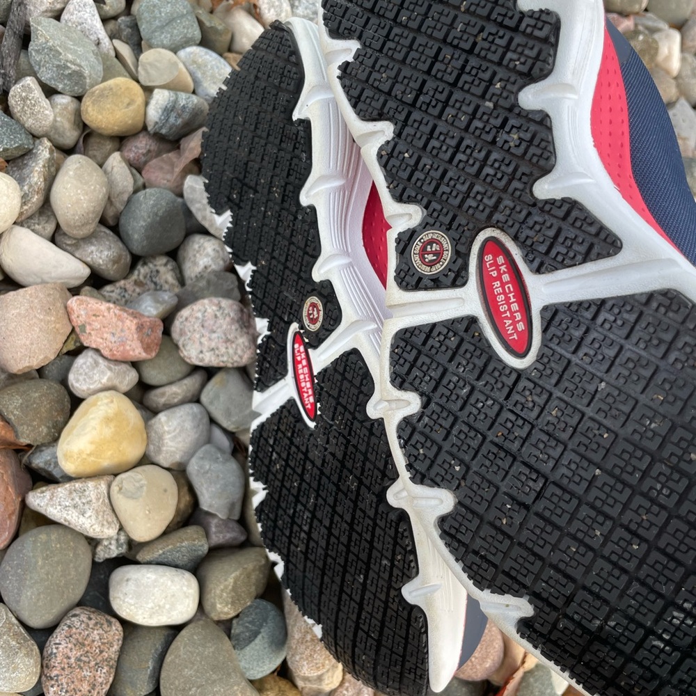 Skechers‎ Sadie Alloy Toe Slip Resistant Air Cooled Memory Foam Work Sneakers - Picture 10 of 13